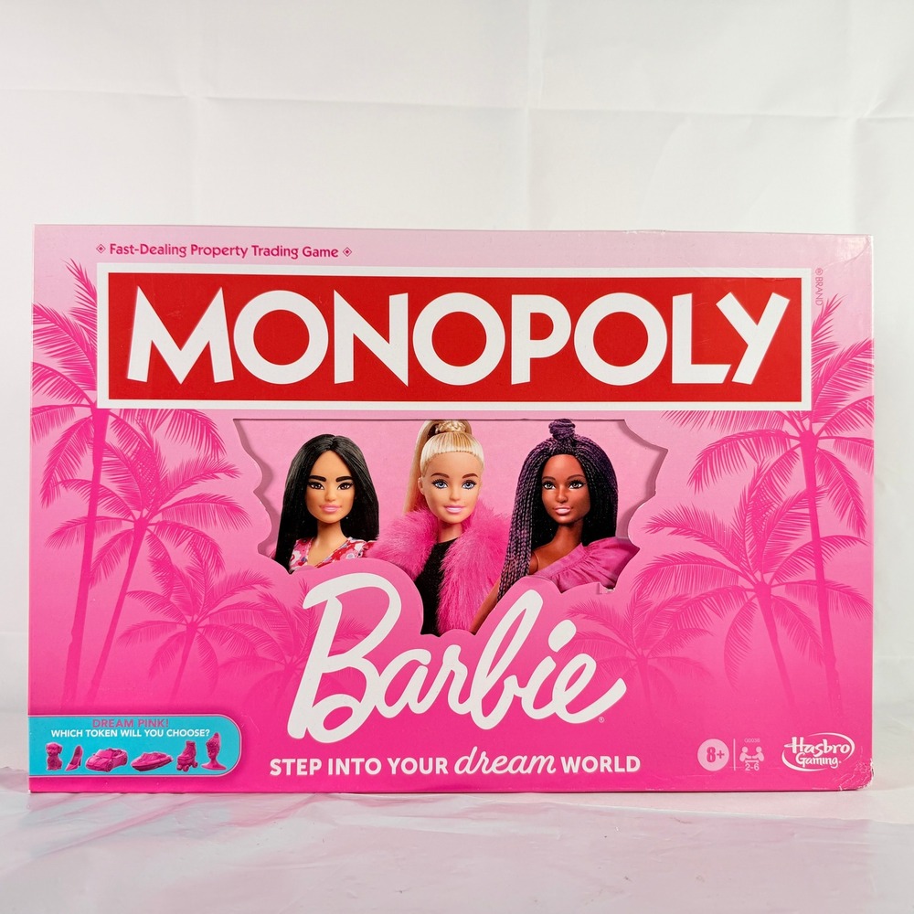 Monopoly Barbie Edition Board Game Mattel Hasbro Gaming Fast Dealing New